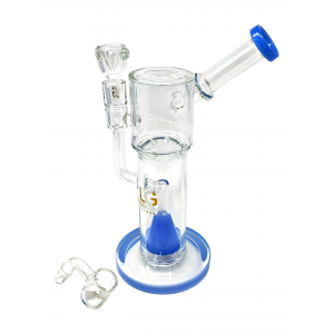 9" Loud Cloud Glass Side Car Tornado Perc Water Pipe W/ Banger - [ TE-108]